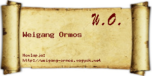 Weigang Ormos névjegykártya